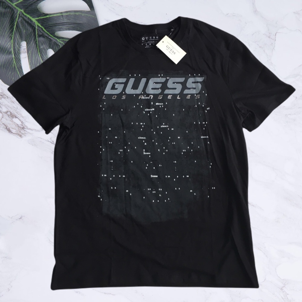 Guess LA Men’s Large Shirt Noir De Jais NWT